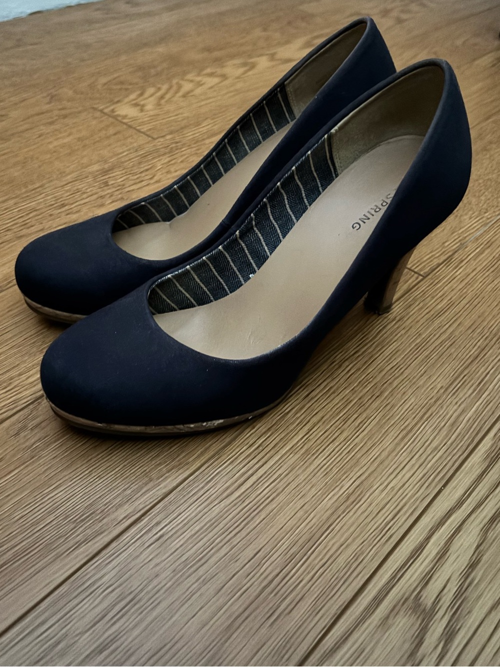 Call It Spring Navy Round-Toe Pumps - Picture 2 of 6